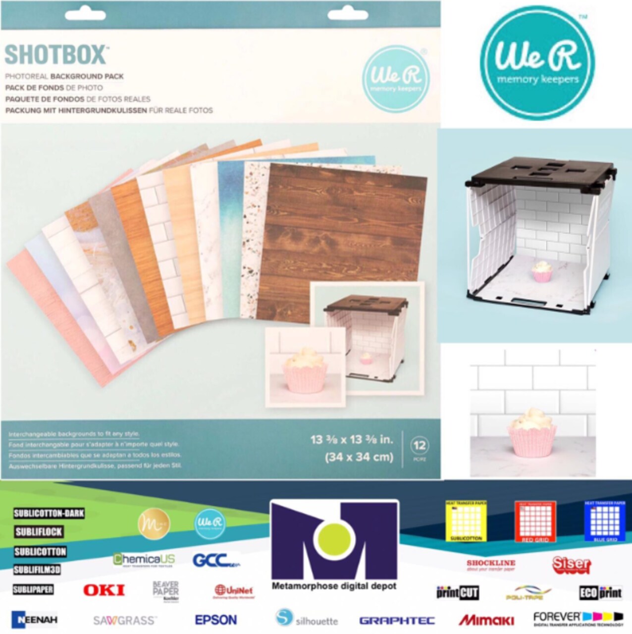 We R Memory Keepers - ShotBox Collection - Photoreal Backgrounds - 12 Pack 660417